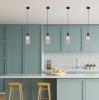 SINO Brass Ellipse Clear Glass Shade Pendant Light